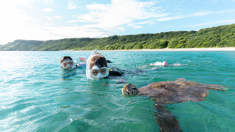 宮古島シュノーケリングツアーで感動体験 12 宮古島でウミガメ遭遇率が高い時間帯に撮影したシュノーケリングの様子